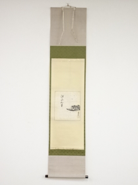 JAPANESE HANGING SCROLL / HAND PAINTED / SCENERY / BY TANTANSAI